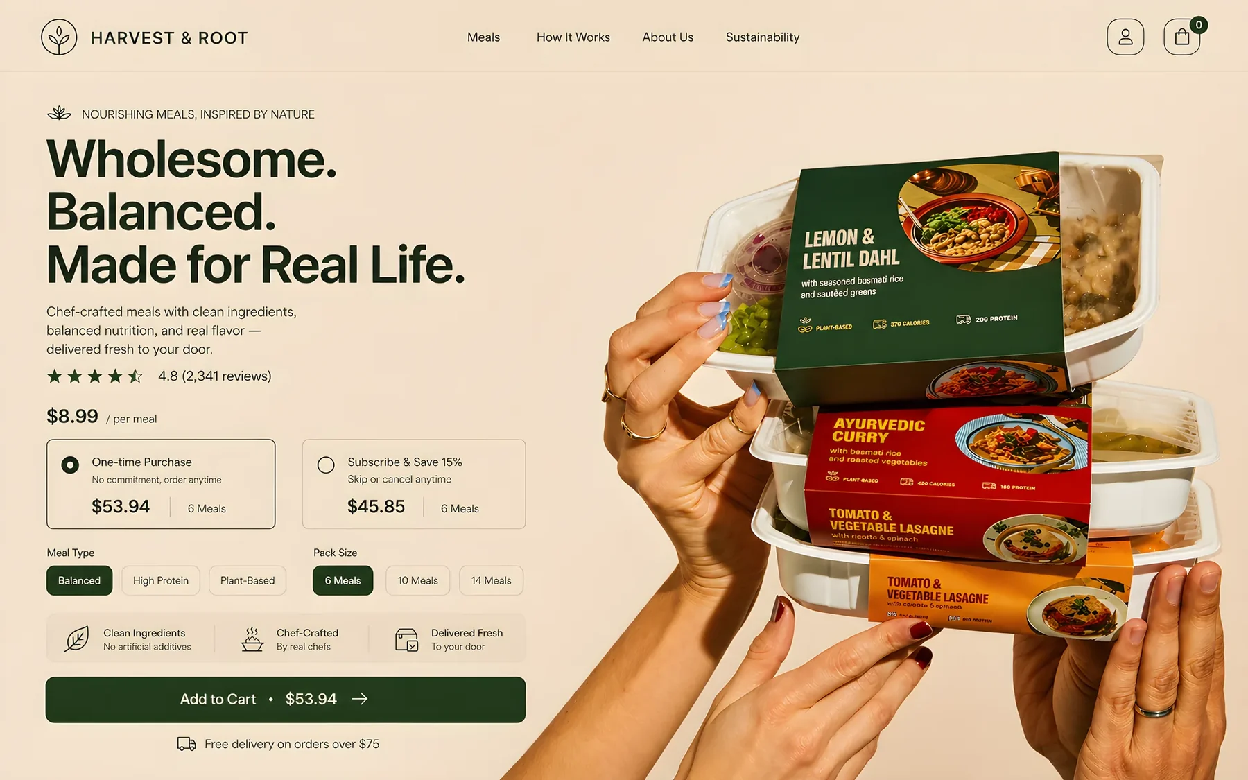 HARVEST & ROOT — E-commerce · Abonnement